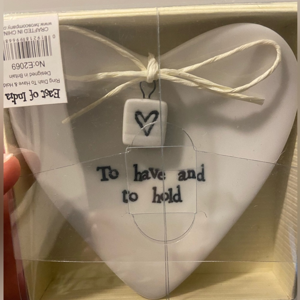 NWT “To have and to hold” Ring Dish